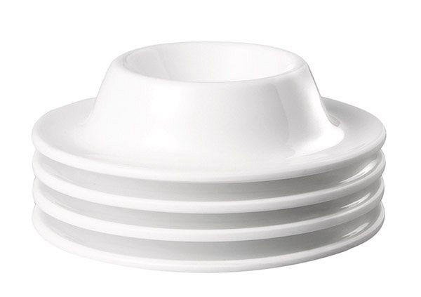 Coquetiers APS, Ø 8,5 cm, hauteur : 2 cm, mélamine, blanc, lot de 4, 83848