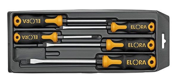 Jeu de tournevis ELORA, fente et Phillips, 5 pièces, 583-S5K, 0583520505501