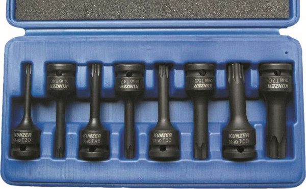 Douilles pour clés à chocs Kunzer , 1/2", 8 pièces, 7SST08