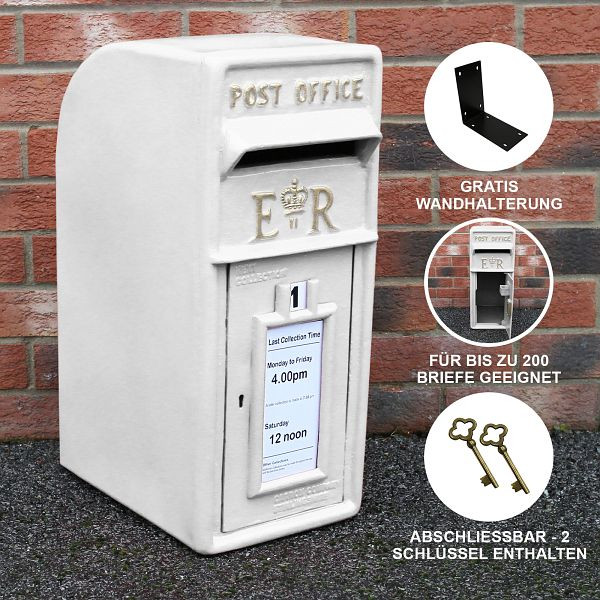 Boîte aux lettres blanche de style anglais Monster 27175
