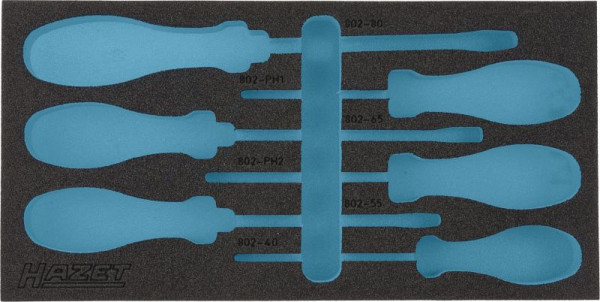 Insert en mousse souple Hazet à 2 composants, pour 163-184/6, dimensions / longueur : 342 mm x 172 mm, 163-184L