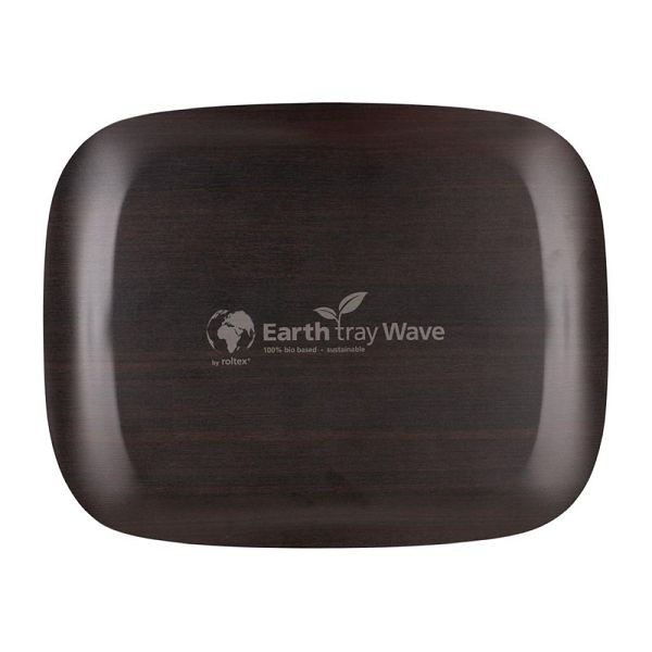 Plateau de service Roltex Wave bois foncé 46 x 36cm, DS030