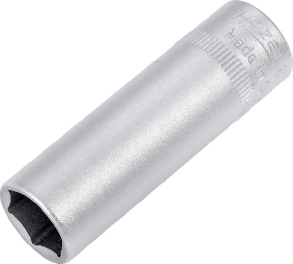 Douille Hazet, hexagonale, carré creux 6,3 mm (1/4"), 11 mm, type long avec moletage, 850LG-11