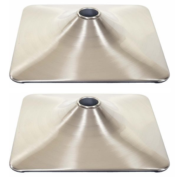 Mendler lot de 2 repose-pieds repose-pieds repose-pieds pour tabouret de bar chaise de bar chaise pivotante chaise de salle à manger, rectangulaire métal brossé Ø 37,5 cm, 2x64058