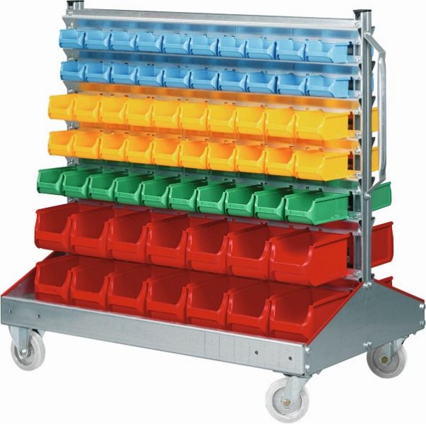 Allit ProfiPlus Depot Étagère mobile pour boîtes de présentation empilables >RND< 128, poids : 78,33 grammes, 455925
