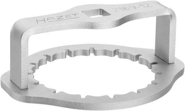 Clé pour filtre à huile Hazet, carré creux 12,5 mm (1/2 pouce), profil rainuré, 107 mm, 2169-12