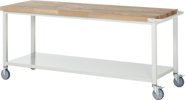 Etabli mobile RAU série 8000, étagère en tôle d'acier, 2000x880x700 mm, 05-8000-6-207B4S.12