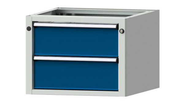 Armoire de base pour établis ANKE, modèle 1203 V, 570 x 615 x 420 mm, RAL 7035/5010, 402.007
