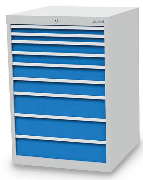 Armoire à tiroirs Bedrunka+Hirth, profondeur 736 mm, R 24-24, nombre de tiroirs : 9, 705 x 736 x 1019 mm, hauteur des panneaux en mm : 2x50, 2x75, 2x100, 3x150, 700/2223V10
