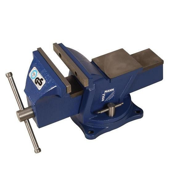 Étau d'établi Holzmann avec plateau rotatif, largeur de mâchoire : 150 mm, WBS150N