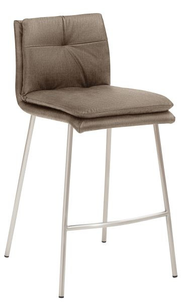Tabouret Mayer Sitzmöbel 1231, structure à 4 pieds en acier inoxydable, marron clair, 1231_V4_30085