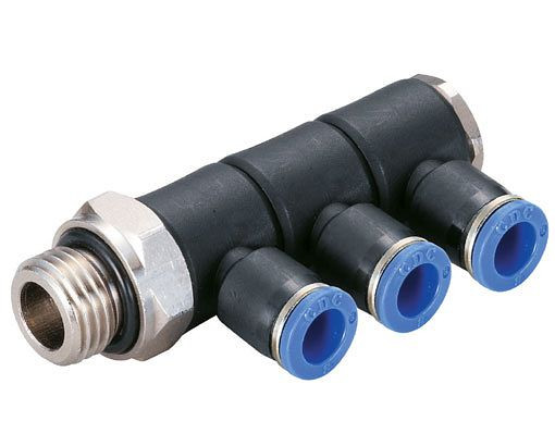 minuteur B-WVTEd3-8-1/8-KU, raccord vissé distributeur coudé, Ø tuyau : 8 mm, filetage : 1/8", UE : 5 pièces, 03180868