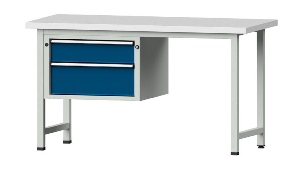 Établis ANKE Établi combiné, modèle 607 V, 1500 x 700 x 840 mm, RAL 7035/5010, KSP 40 mm, 415.020