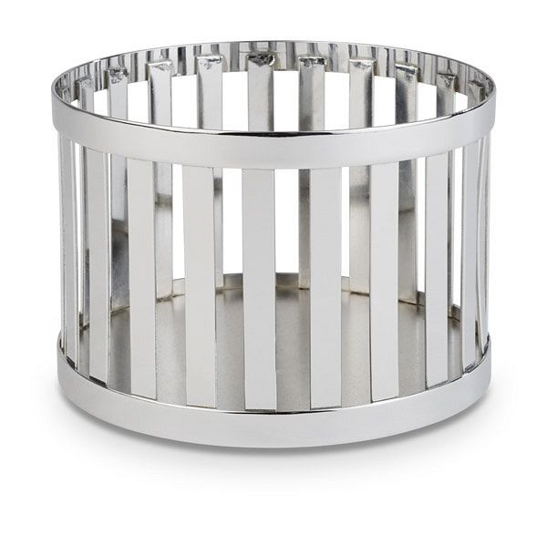 Présentoir de buffet APS -APS PLUS-, Ø 15 cm, hauteur : 10,5 cm, métal, chromé, -PANIERS-, 15331