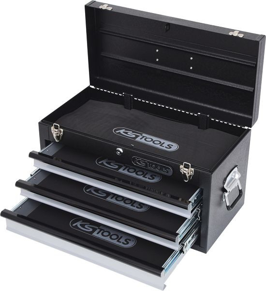 Coffre à outils KS Tools avec 3 tiroirs-noir, L508xH255xL303mm, 801.0003