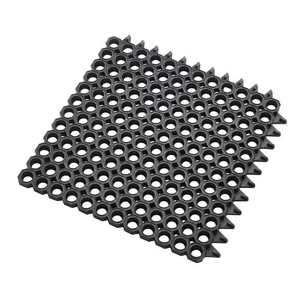 Notrax Master Flex D23 Zones extérieures – Tapis pour projets et installations 590, Noir, 50 cm x 50 cm, 590S0050OB