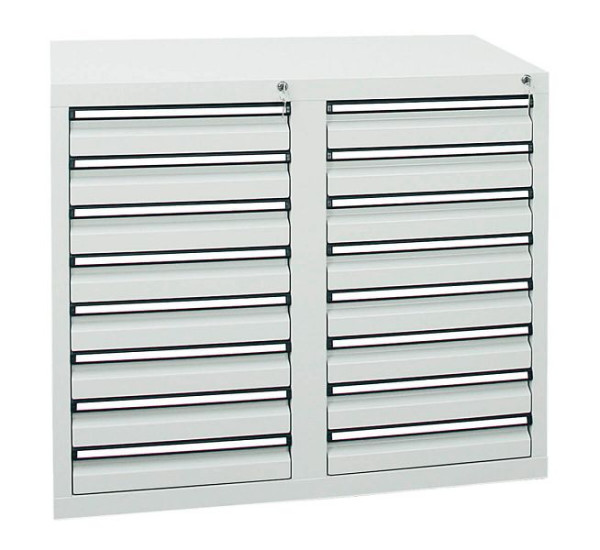 armoire à tiroirs émoussés série STS 410, RAL 7035/7035, 16 tiroirs (16x100 mm), 7102107
