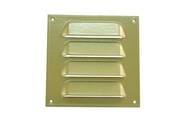Grille de ventilation Marley en aluminium carré 70x70mm en métal doré, 065786