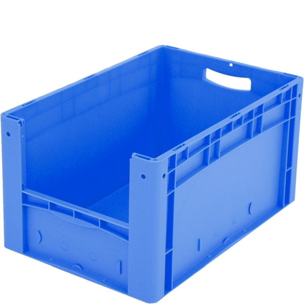 BITO Euro bac gerbable XL set /XL 64324 600x400x320 bleu, ouverture pour retrait d'étiquette sur le devant, C0290-0044