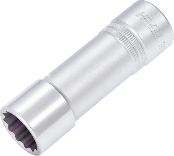 Douille Hazet, Bi-Hex, carré creux 12,5 mm (1/2 pouce), 19 mm, type long avec moletage, 900TZ-19