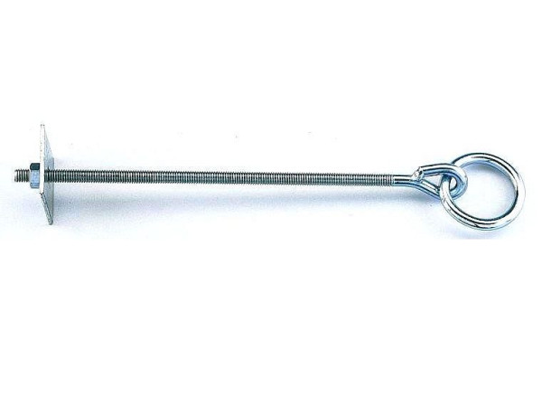 Anneau Growi bar avec disque carré, filetage, M10, environ 25 cm de long, 10069070