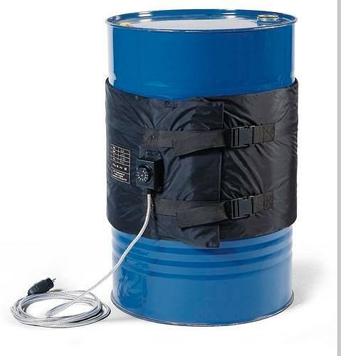 Chemise chauffante DENIOS pour fûts de 200 litres, thermostat 0 - 90°C, 1800 - 1950 mm, 450 watts, 117-723