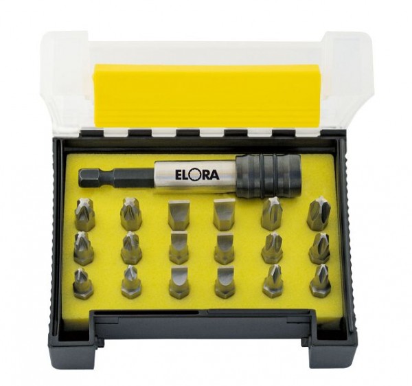 Boîte à embouts ELORA, 19 pièces, "inoxydable", 3452 ST, 3452500008000