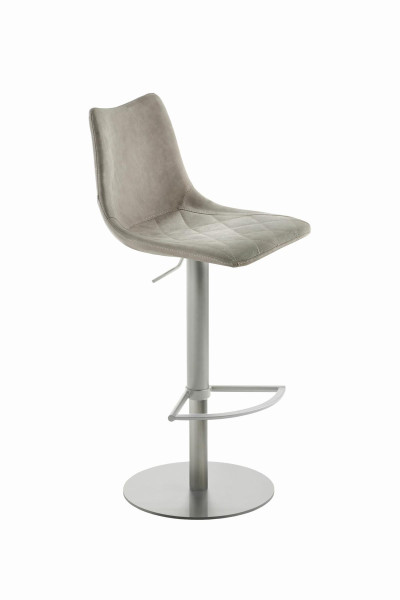 Mayer Sitzmöbel , structure en acier inoxydable, coque d'assise rembourrée avec matelassage en losanges, gris clair, 1375_04_544
