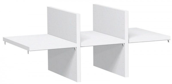 geramöbel rayonnage pour 1 hauteur de dossier, pour largeur d'armoire 800 mm, pour 3e ou 4e hauteur de dossier, 2 cloisons et 3 étagères, blanc, N-381710-W