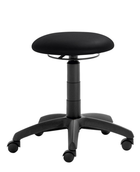 Tabouret Mayer Sitzmöbel , structure noire, anneau de déclenchement, siège rembourré, noir brillant, 1282S_RI_30572