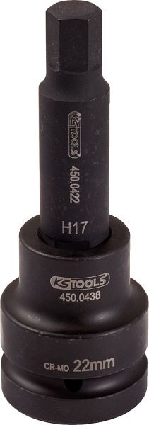 KS Tools Douille à chocs 3/4", à six pans creux, longue, 19 mm, 450.0462