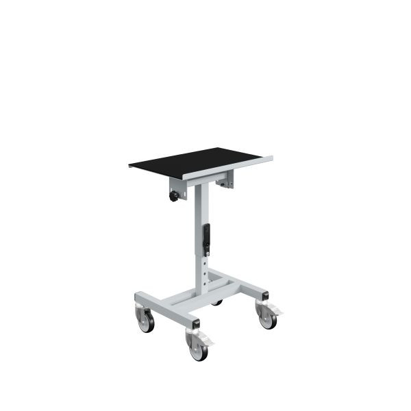 Support à matériel mobile SOFAME SRI pour conteneurs Euronorm, réglable en hauteur L610 x P 410 x H 630-860 mm, gris clair RAL 7035, W020020011GC