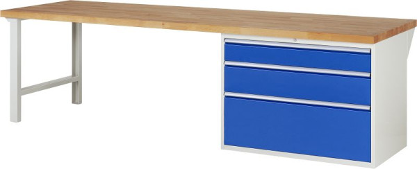 Etabli RAU série 7000 - modèle 7708, L3000 x P900 x H890 mm, base système L3000 x P850 x H850 mm, 03-7708A1-309B4M.11
