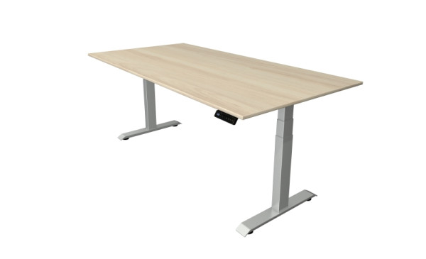 Table assis-debout Kerkmann L 2000 x P 1000 mm, réglable en hauteur électriquement de 640 à 1290 mm, érable, 10040950