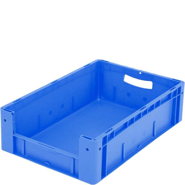 BITO Euro bac gerbable XL set /XL 64174 600x400x170 bleu, ouverture pour retrait d'étiquette sur le devant, C0290-0038