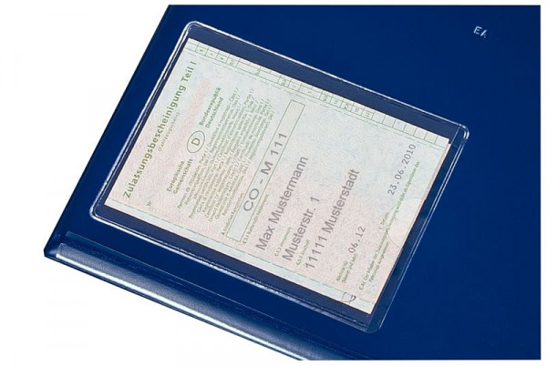 Pochette d'immatriculation autocollante Eichner, transparente, UE : 10 pièces, 9218-04002