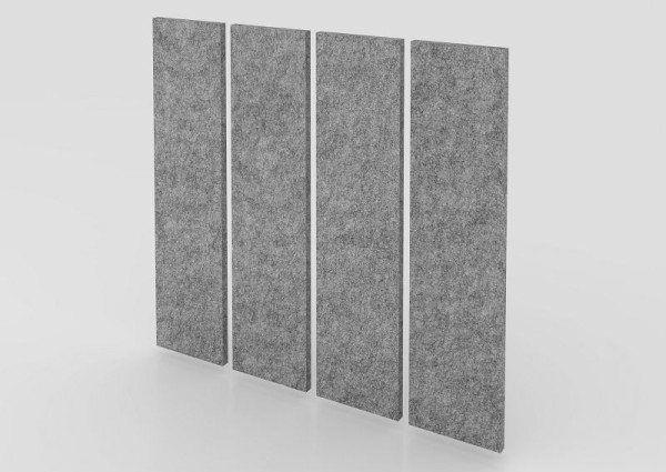Panneau mural acoustique Hammerbacher, 100x25 cm, gris chiné, composé de 4 panneaux, VAWP100/5