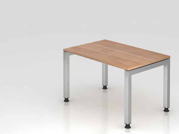 Bureau Hammerbacher pied U carré 120x80cm noyer, forme rectangulaire, plateau flottant, VJS12/N/S
