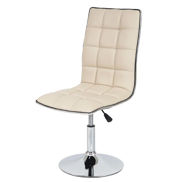 Mendler ensemble de 2 chaises de salle à manger HWC-C41, chaise chaise de cuisine, pivotante réglable en hauteur, simili cuir, crème, 36835