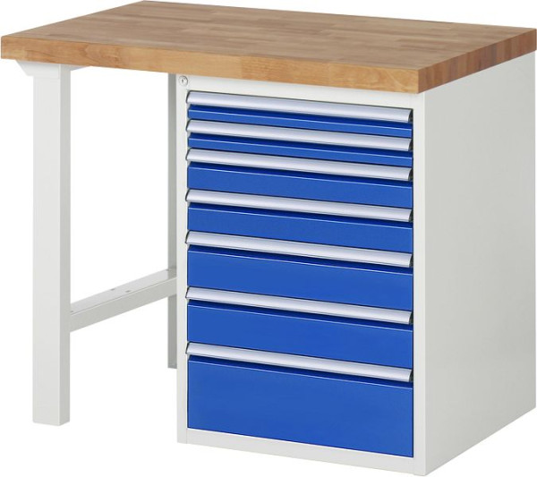 Etabli RAU série 7000 - modèle 7517-1, L1000 x P700 x H890 mm, base système L1000 x P650 x H850 mm, 03-7517A1-107B4M.11