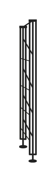 Kerkmann cadre d'extrémité Libra, D 250 x H 1930 mm, gris clair, 52111815