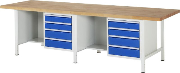 Etabli RAU série 8000 - modèle 8453, L3000 x P900 x H840-1040 mm, base système L2425 x P850 x H800-1000 mm, 03-8453A2-309B4H.11