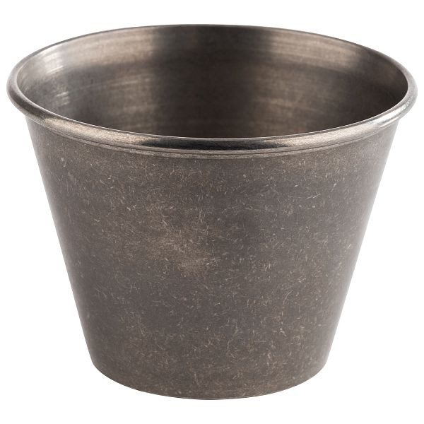 Bols à trempette APS, lot de 6, Ø 6 x 4,5 cm, 60 ml, acier inoxydable, aspect acier inoxydable antique, 40724