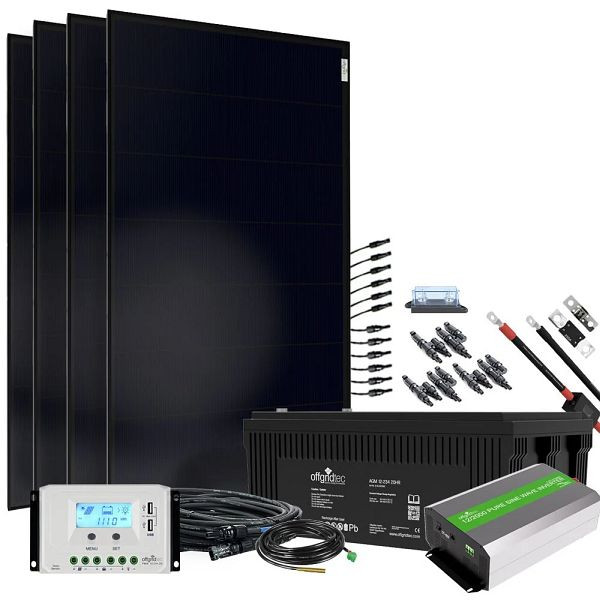 Système solaire Offgridtec Autark XXL-Master 600W - Alimentation AC 2000W Batterie AGM 234Ah 12V 230V, 4-01-002680