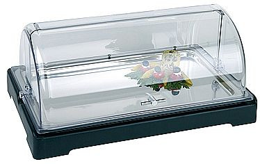 APS Top Fresh Set -Nouvelle Génération-, 4 pièces, 56,5 x 35 cm, hauteur : 6,5 cm, glacière en plastique noir, bac GN 1/1, 2 blocs de glace, 11505