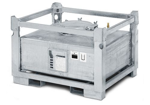 Réservoir DENIOS ASF, simple paroi, volume 445 litres, galvanisé à chaud, 117-952