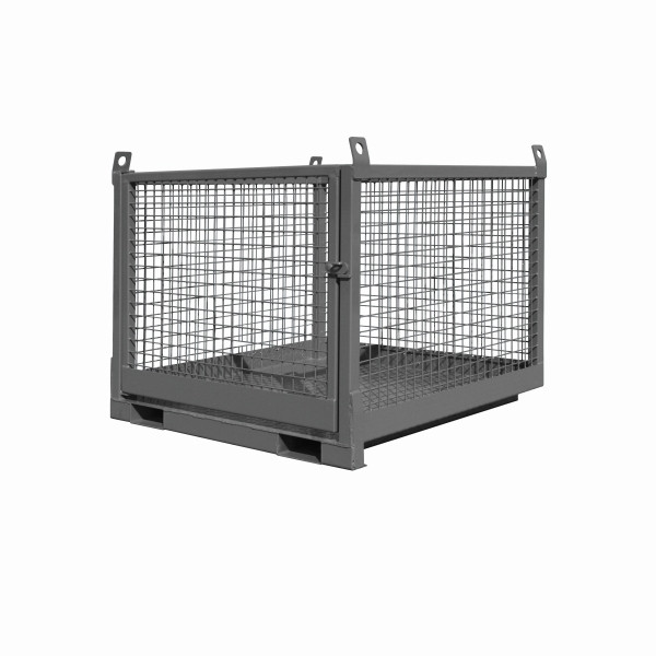 Caisse de chargement industrielle Eichinger pour chariots élévateurs et grues, LxlxH 1280x1260x1100 mm, 1500 kg, gris anthracite, 10580100000096