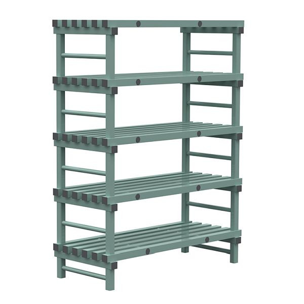 Etagère Euro REA 1400x600x1850mm, 5 montants au pas de 350mm, 308.192
