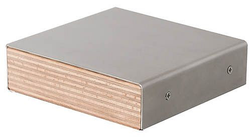 Bedrunka+Hirth profondeur du plan de travail 750 mm, multiplex de hêtre avec revêtement en acier inoxydable, dimensions en mm (LxPxH) : 2000 x 750 x 40, AE032040