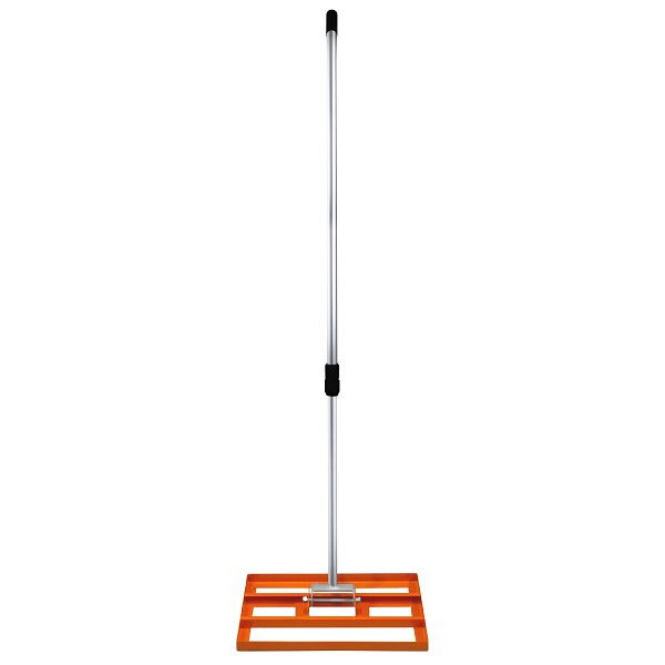 T-Mech Raclette à Gazon 50 cm Levelingrake Raclette à Gazon Râteau Acier Orange 1,9 m Niveleur de Surface, 210805